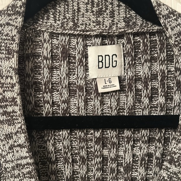 BDG L knotted grey button up cardigan - Picture 2 of 5